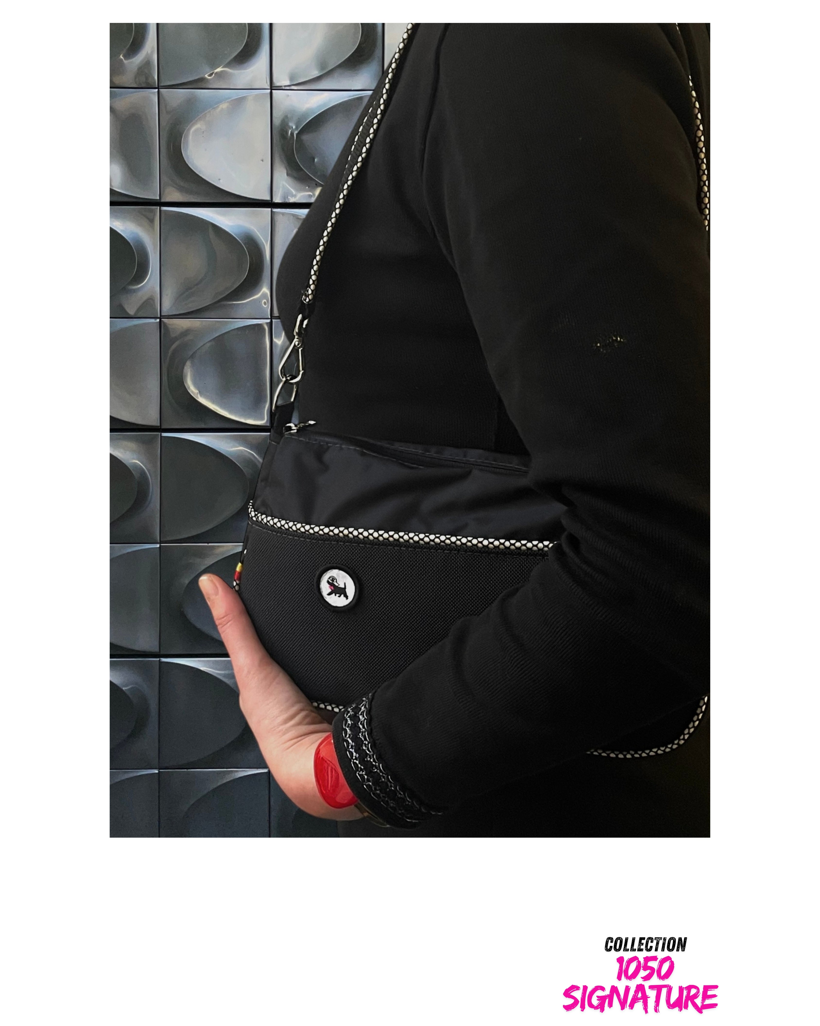 21A La collection 1050 Signature sac à main noir 