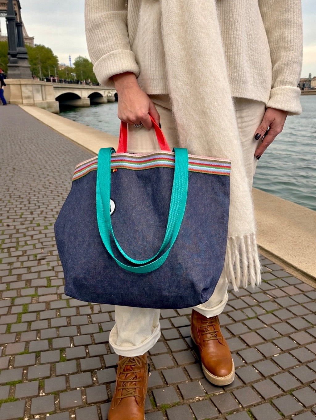 21A sac pliable en jeans 14 litres