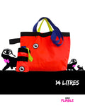 21 sac pliable orange fluo 14 litres 