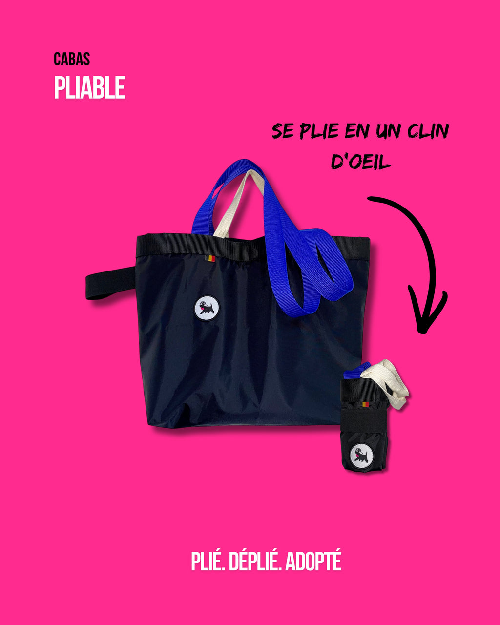 Cabas pliable 14 L - Noir