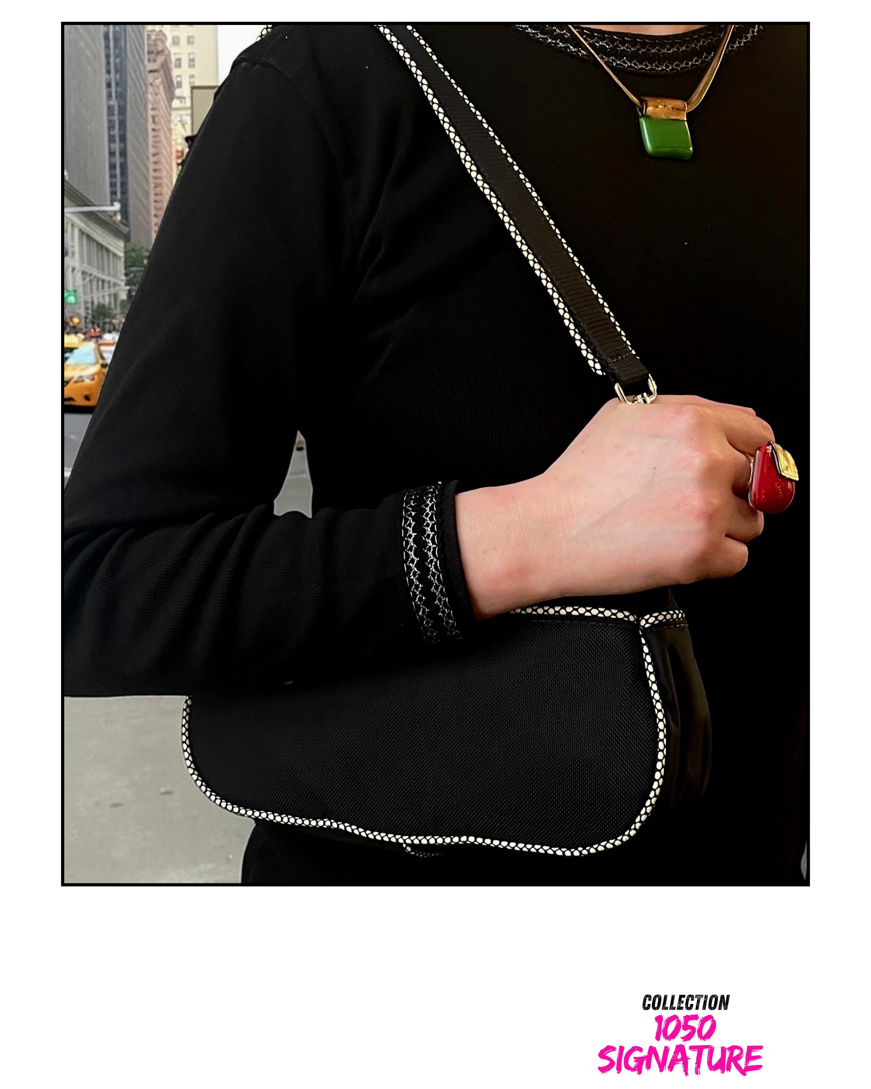 21A La collection 1050 Signature sac à main noir 