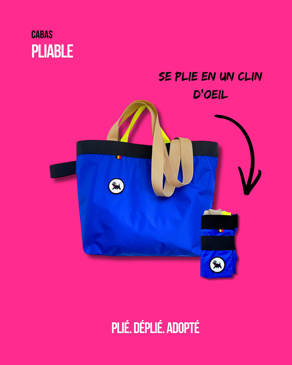 Cabas pliable 14 L - Bleu royal