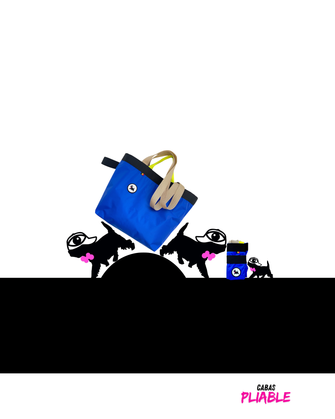 Sac de courses M, pliable, bleu roy