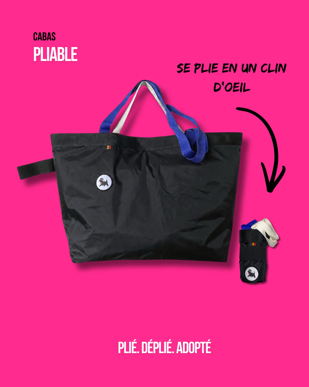 Cabas pliable 28 L - Noir