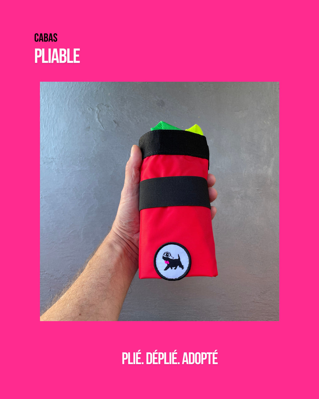 Cabas pliable 28 L - Rouge