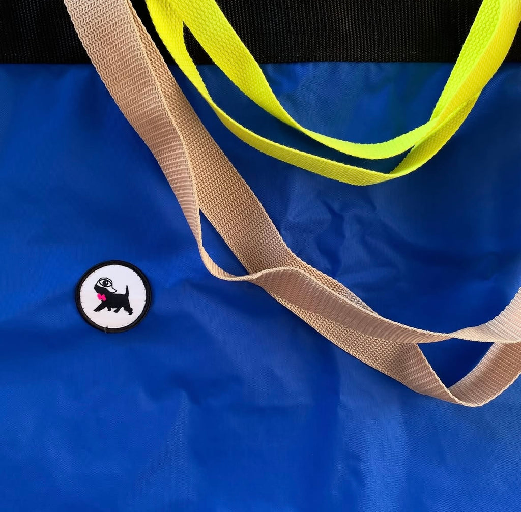 Sac de courses L, pliable, bleu roy