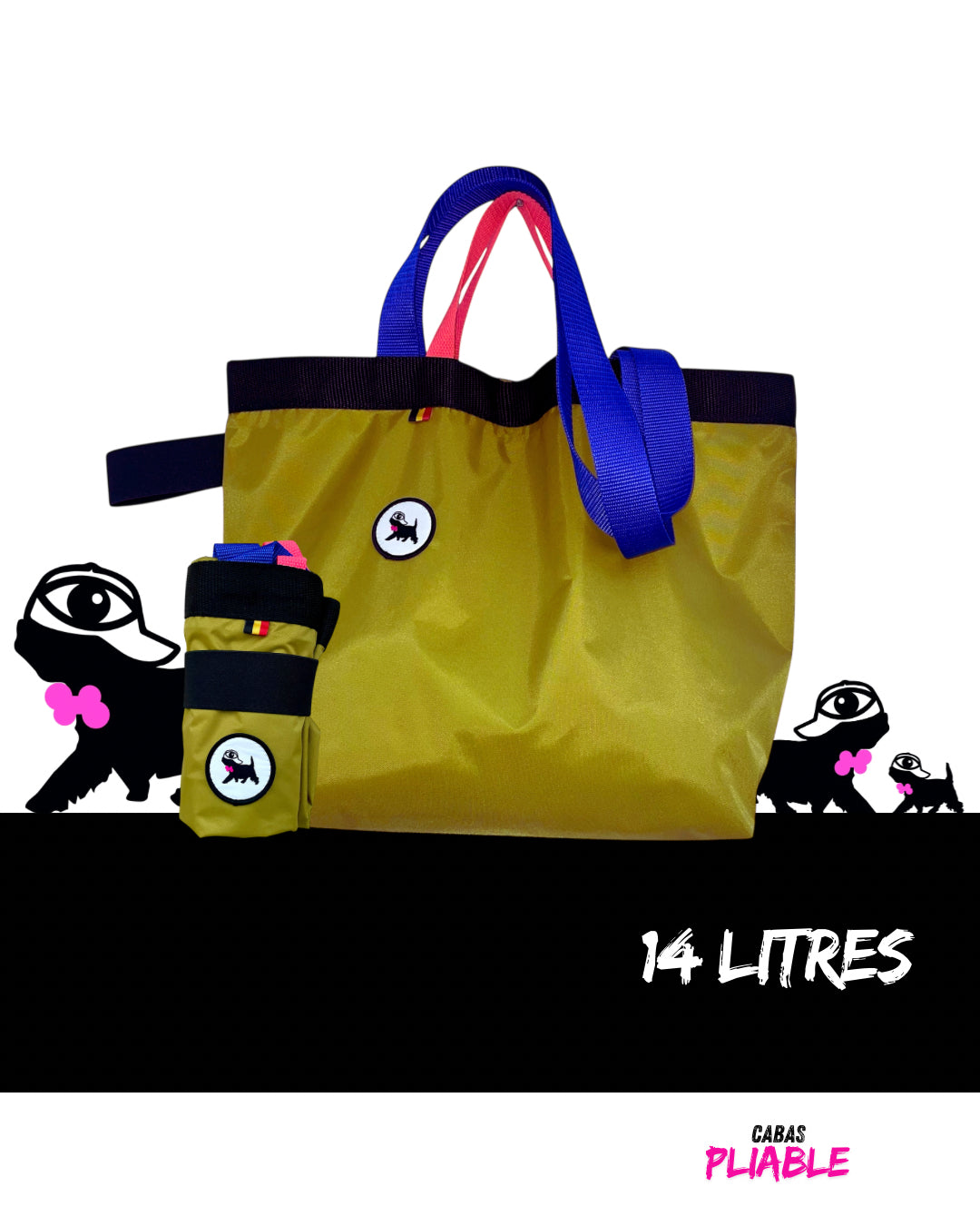 Sac de courses M, pliable, vert anis