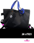 Sac de courses L, pliable, noir