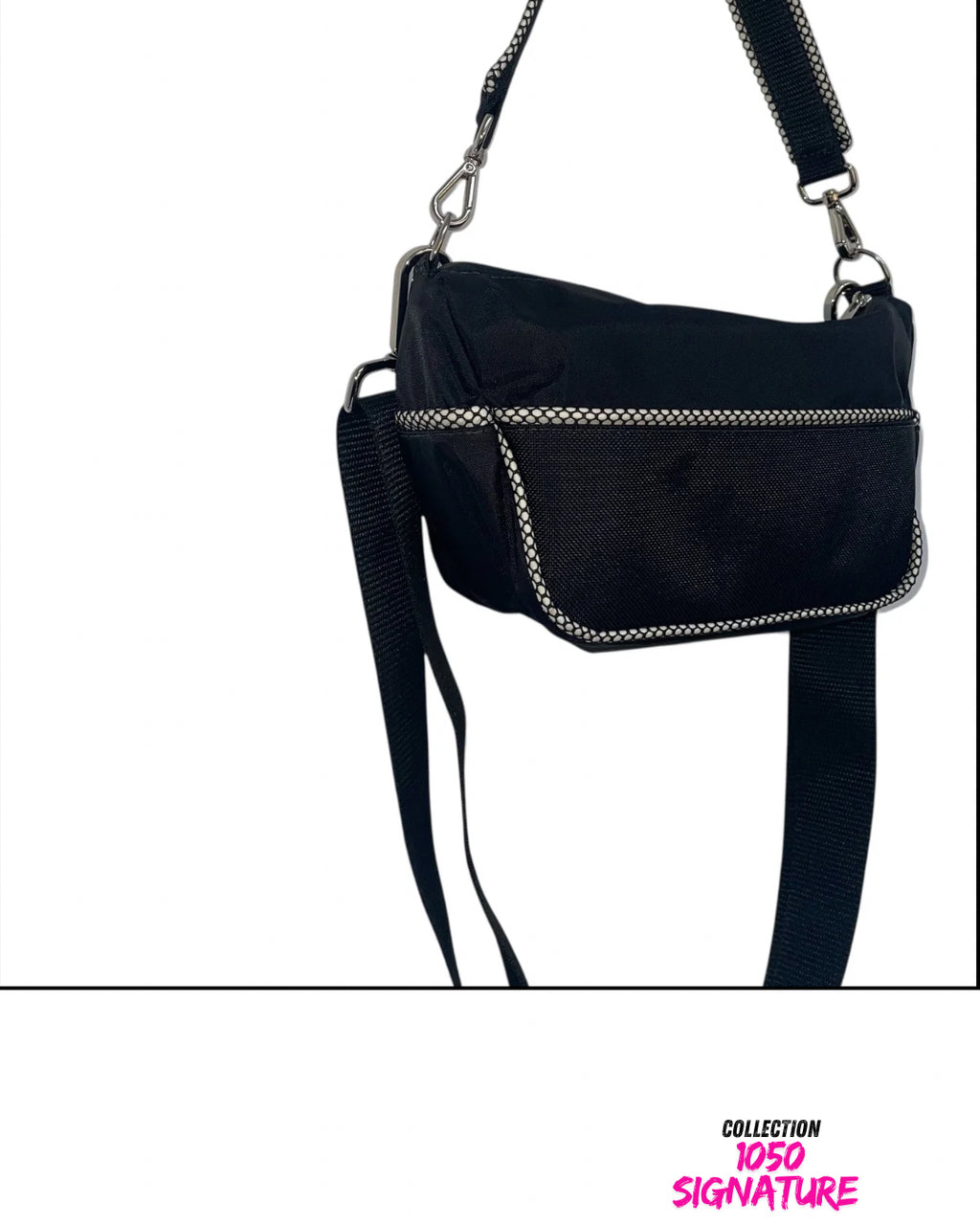 Sac bandoulière noir 2-en-1 | 1050 Signature