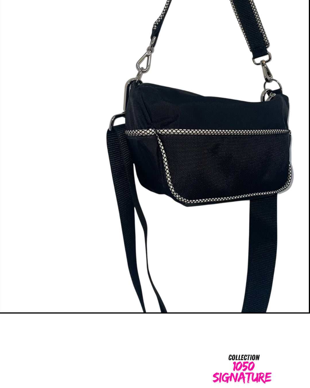 Sac bandoulière noir 2-en-1 | 1050 Signature