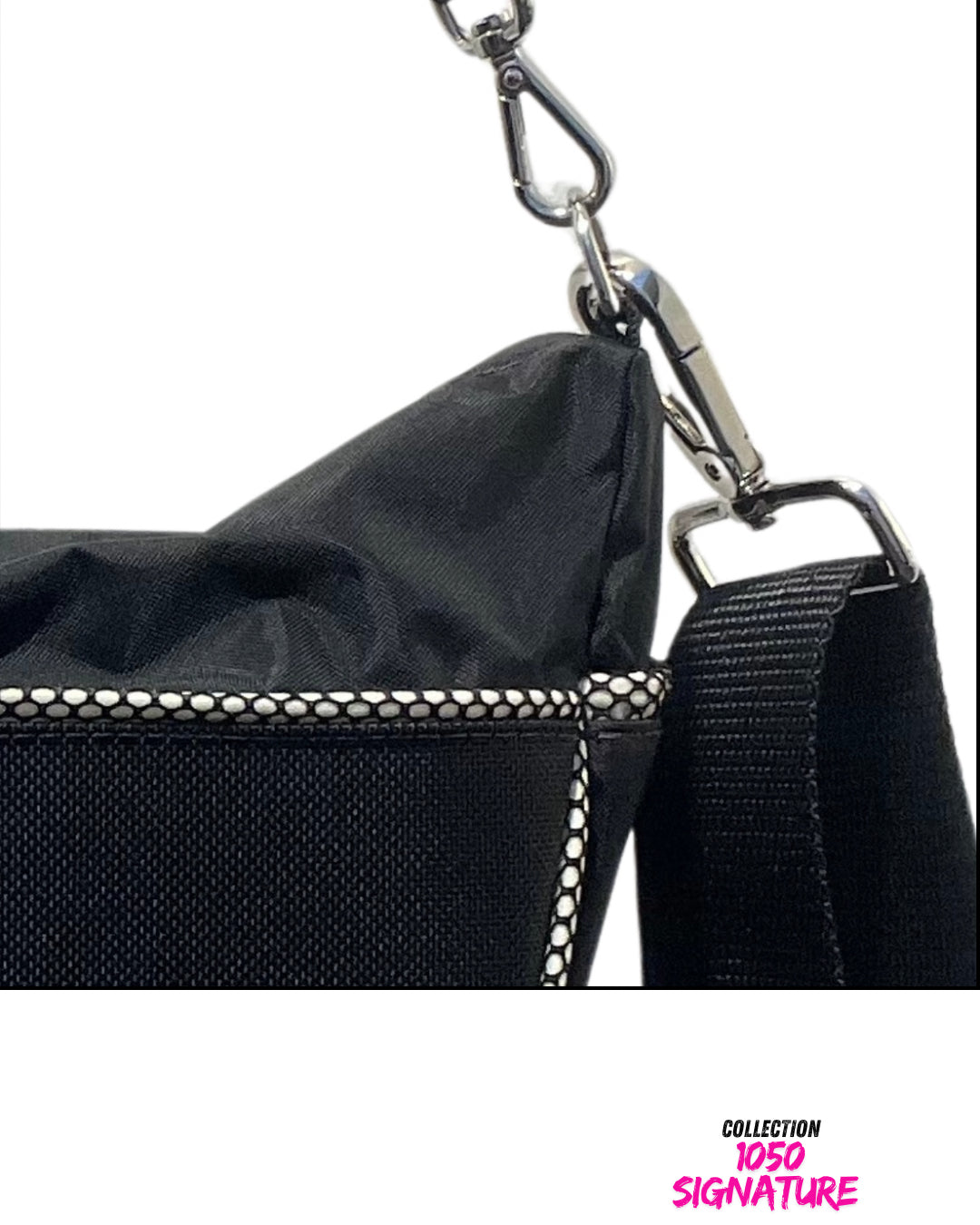 Sac bandoulière noir 2-en-1 | 1050 Signature