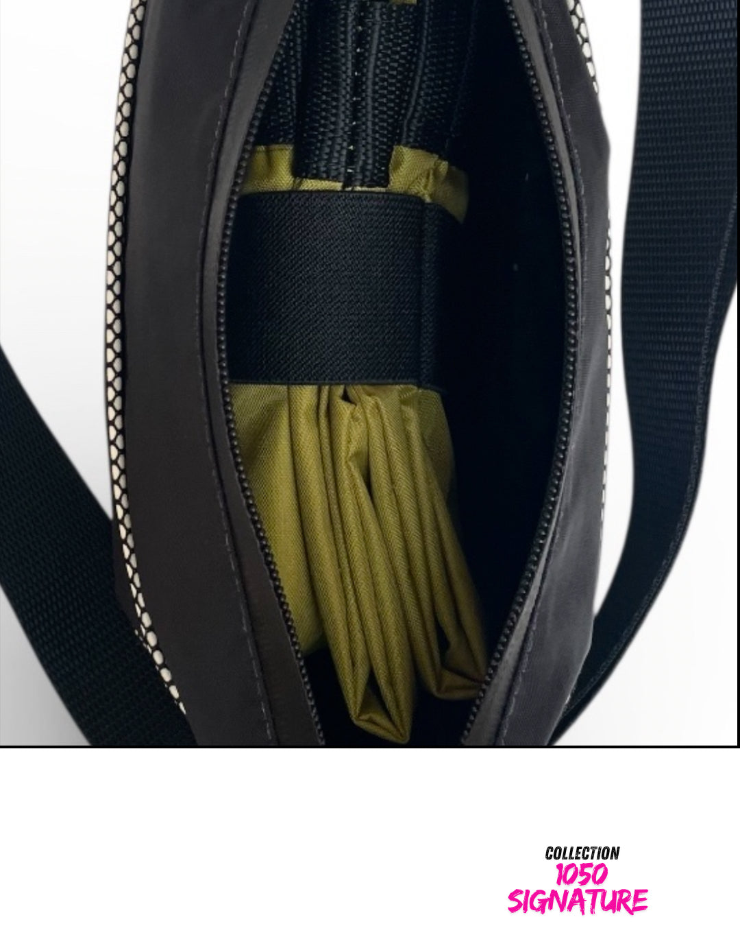 Sac bandoulière noir 2-en-1 | 1050 Signature