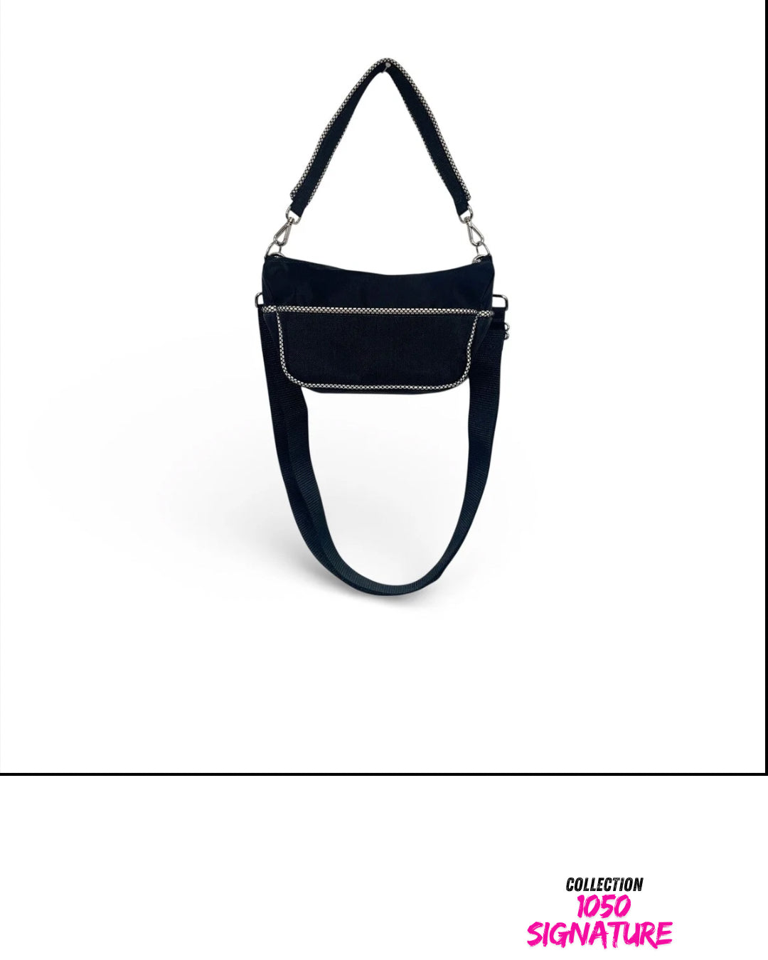 Sac bandoulière noir 2-en-1 | 1050 Signature