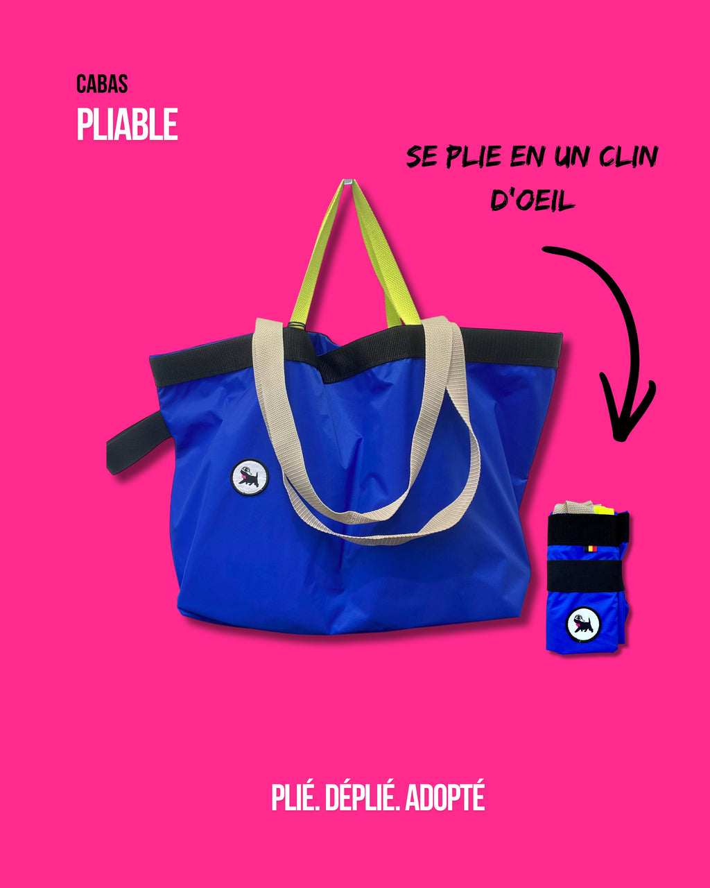 Cabas pliable 28 L - Bleu royal