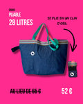 Cabas pliable 28 L - Jeans