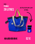 Cabas pliable 28 L - Bleu royal