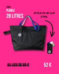 Cabas pliable 28 L - Noir