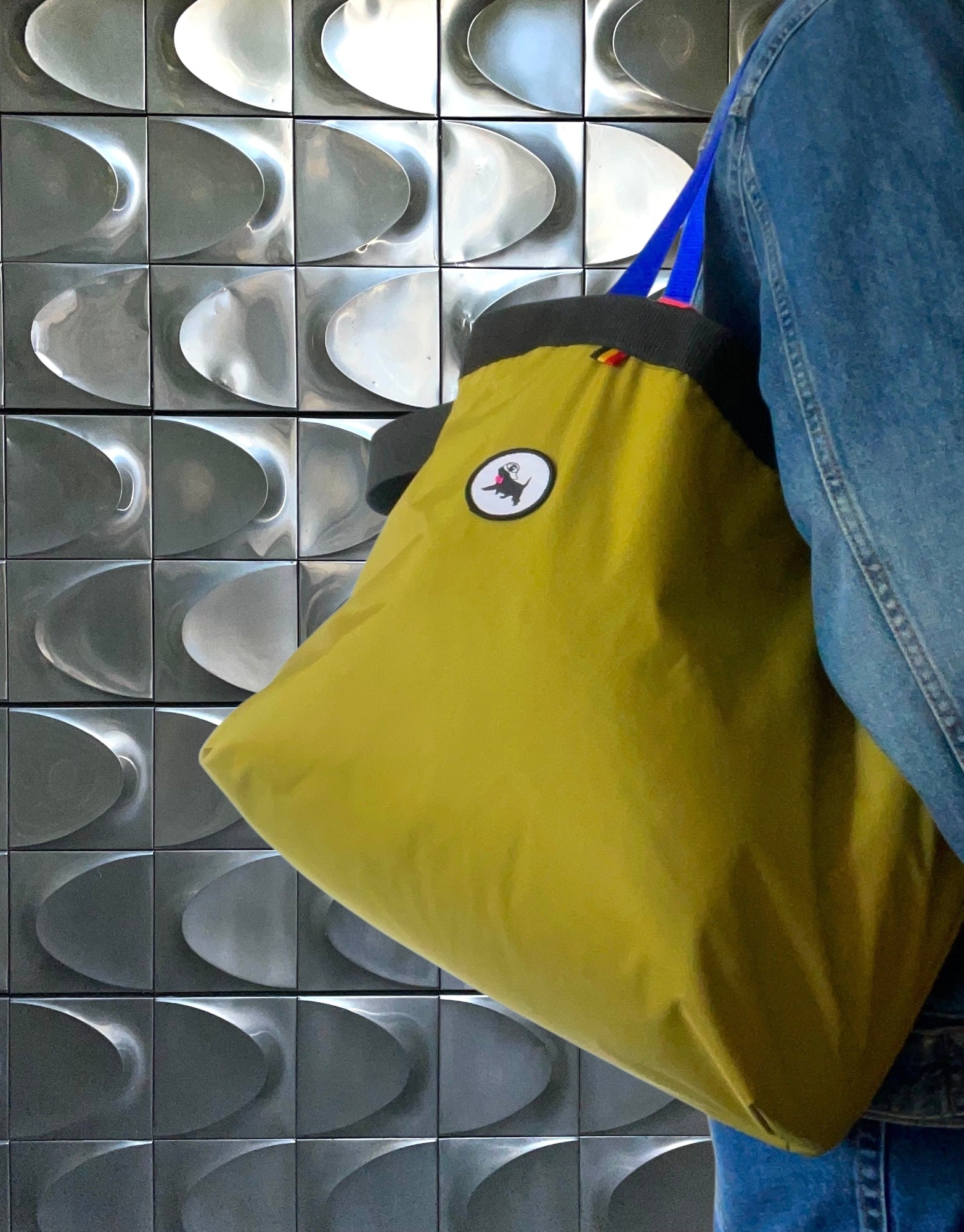 Sac de courses L, pliable, vert anis