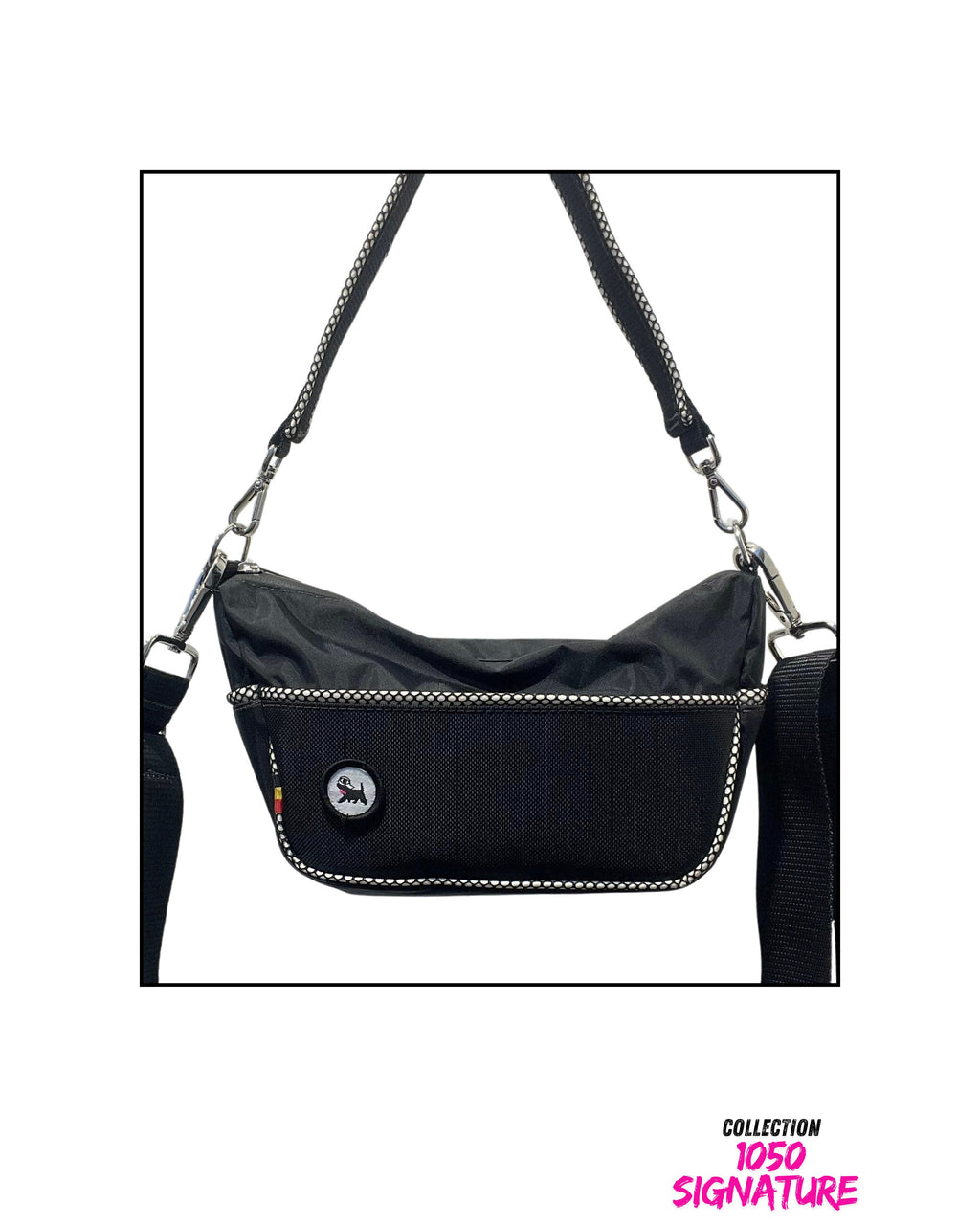 Sac bandoulière noir 2-en-1 | 1050 Signature